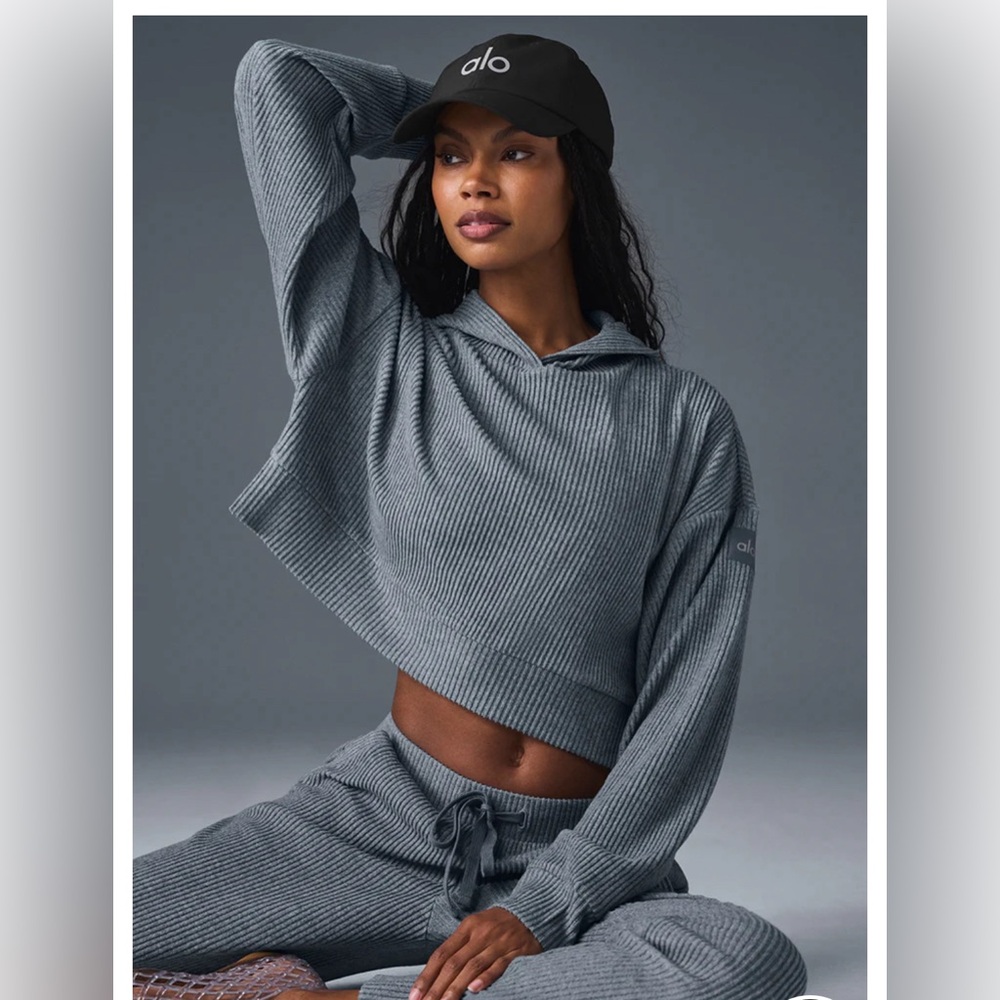 NWT Alo Muse Hoodie; size xs; color is Steel Gray Heather